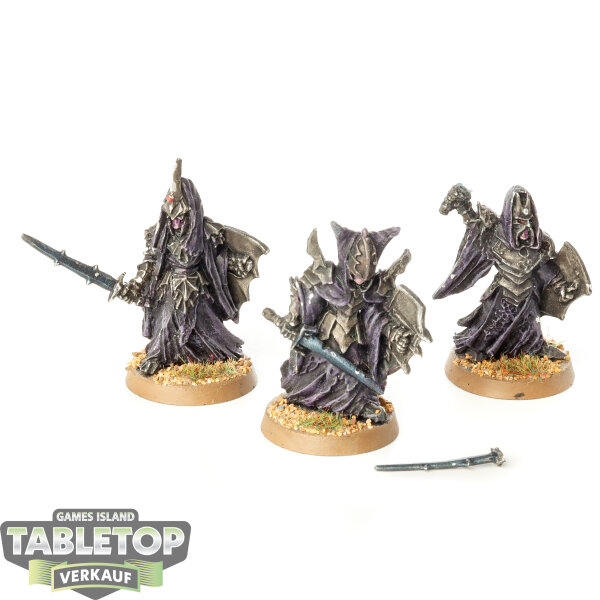 HdR Figuren - Böse - 3x Black Númenórean Warriors - teilweise bemalt