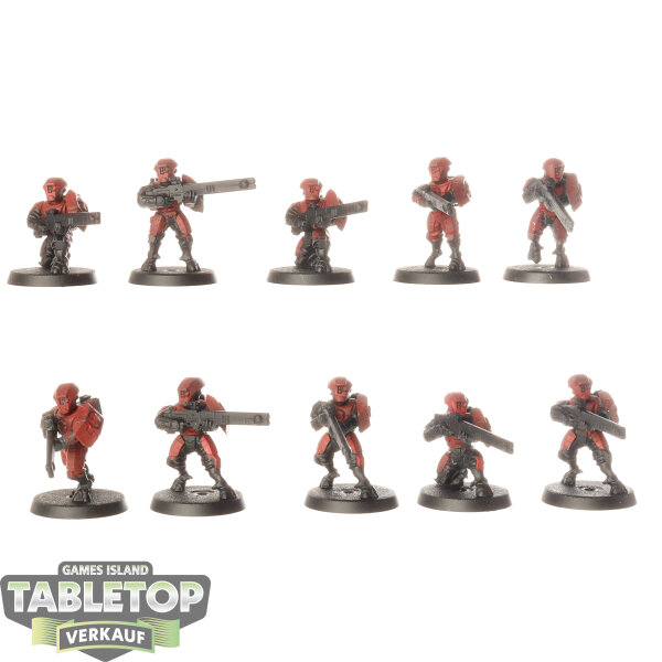 Tau Empire - 10x Fire Warriors klassisch - teilweise bemalt