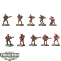 Tau Empire - 10x Fire Warriors klassisch - teilweise bemalt
