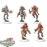 Orks - 5x Ork Stormboyz - teilweise bemalt