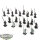 High Elf Realms - 20 Elven Spearmen - teilweise bemalt