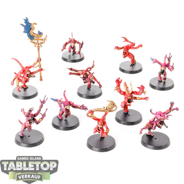 Disciples of Tzeentch - 10 x Pink Horrors - bemalt