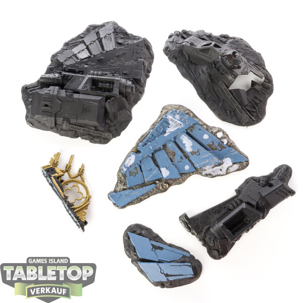 Gelände - Warhammer 40k - Battle For Macragge Scenery - Crashed Aquilla Ship - teilweise bemalt