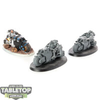 Space Marines - 3x Outriders - teilweise bemalt
