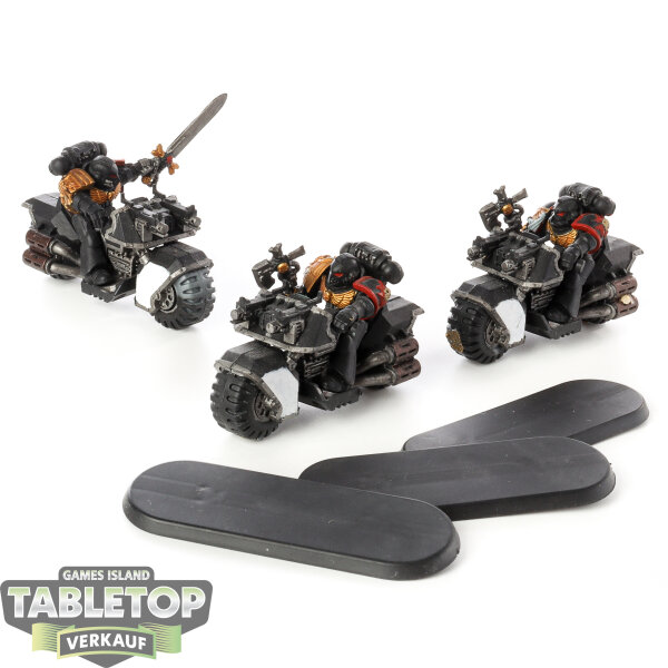 Black Templars - 3x Biker Squad - teilweise bemalt