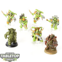 Death Guard - 7x Plague Marines - teilweise bemalt