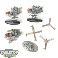 Orks - 3x Deffkoptas - teilweise bemalt