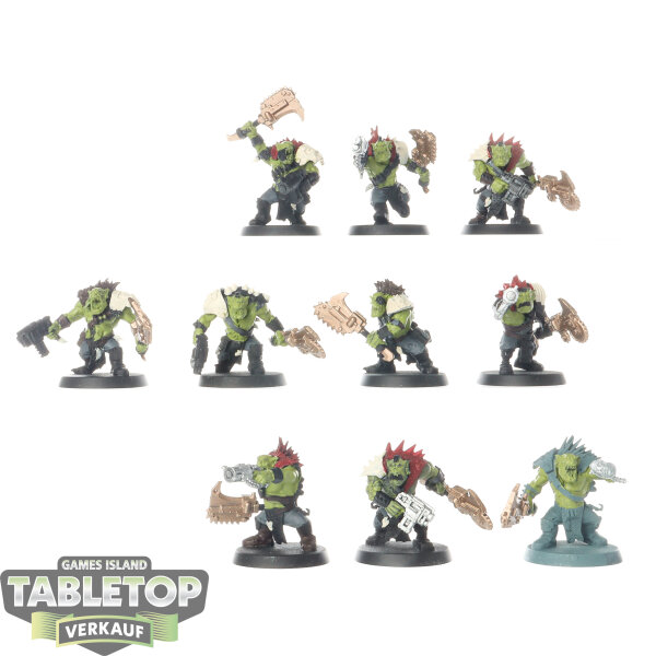 Orks - 10x Ork Beast Snagga Boyz - teilweise bemalt