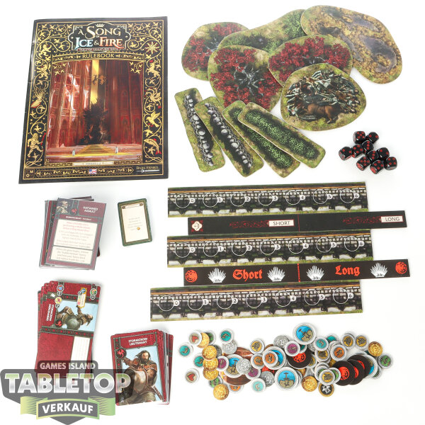 Gelände & Zubehör - Targaryen Starter Set Accesories: Cards, Terrain, Dices, Tokens & Rules - englisch