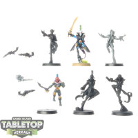 Aeldari - 6x Harlequin Troupe - teilweise bemalt