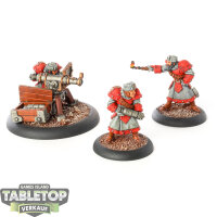 Khador - 3 Winter Guard Field Gun Crew - bemalt