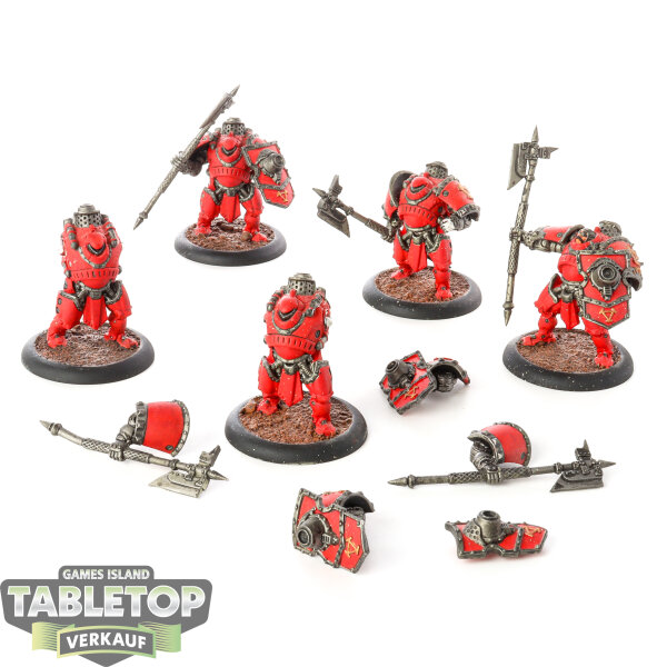 Khador - 5 Man-O-War Shocktroopers - bemalt