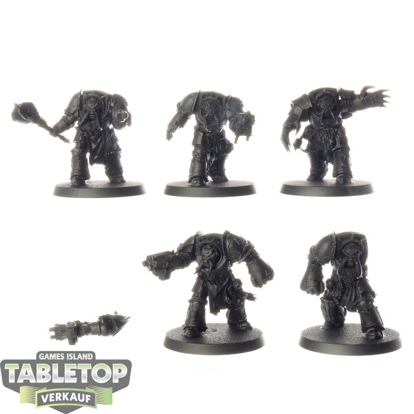 Chaos Space Marines - 5 x Chaos Terminator Squad - grundiert