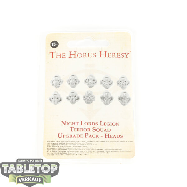 Horus Heresy - 10x Night Lords Legion Terror Squad Upgrade Pack - Heads - Originalverpackt / Neu