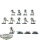 Necrons - 10 x Necron Warriors - bemalt