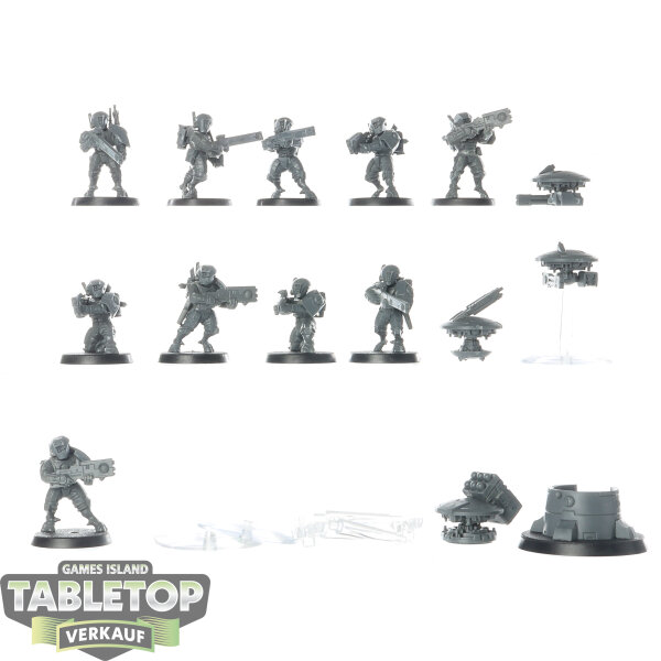 Tau Empire - 10 x Fire Warriors Strike Team - unbemalt