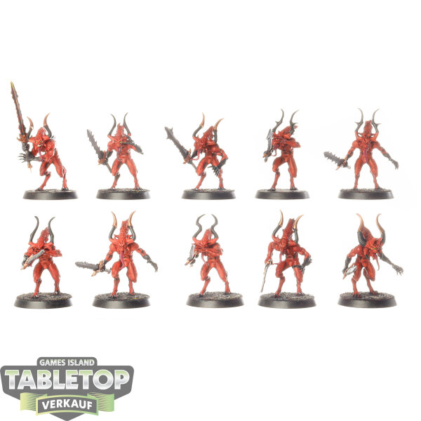 Blades of Khorne - 10 Bloodletters - teilweise bemalt