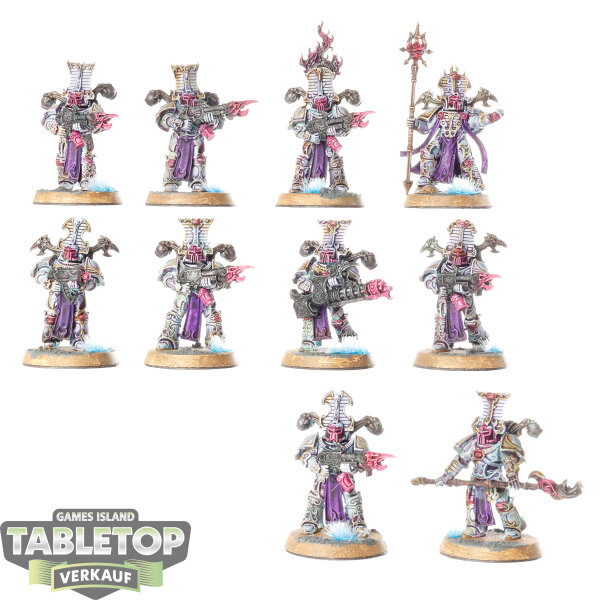 Thousand Sons - 10 Rubric Marines - teilweise bemalt