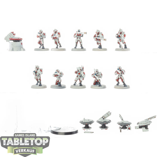 Tau Empire - 10 Fire Warriors Strike Team - teilweise bemalt