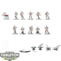 Tau Empire - 10 Fire Warriors Strike Team - teilweise bemalt