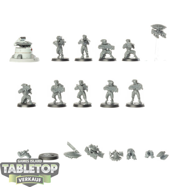 Tau Empire - 10 Fire Warriors Strike Team - unbemalt