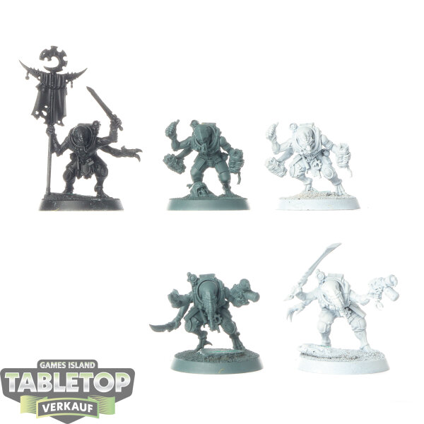 Genestealer Cults - 5x Hybrid Metamorphs - grundiert
