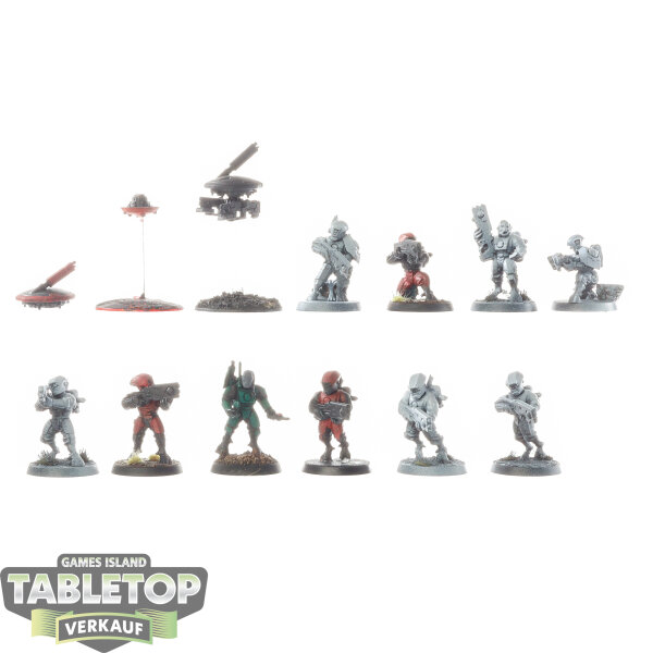 Tau Empire - 10x Fire Warriors Breacher Team - teilweise bemalt