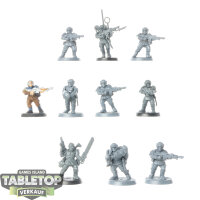 Astra Militarum - 10 Cadian Shock Troops classic -...