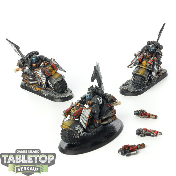 Dark Angels - 3 Ravenwing Bike Squadron - bemalt