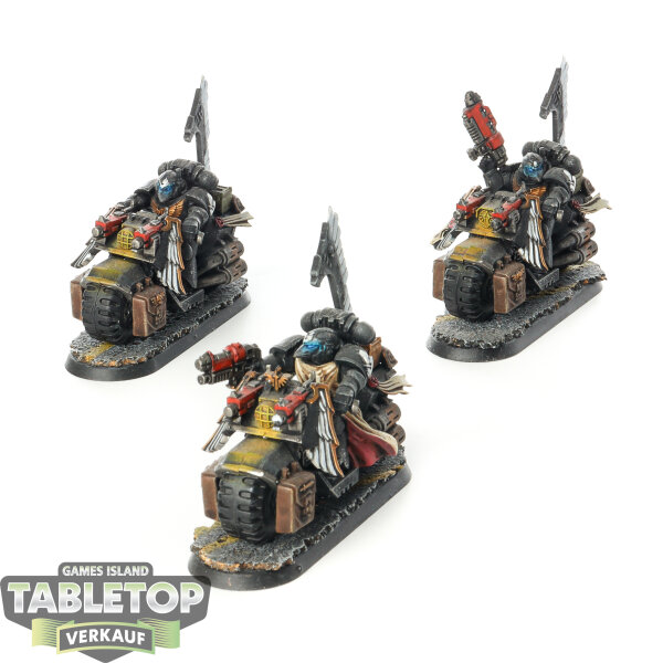 Dark Angels - 3 Ravenwing Bike Squadron - bemalt