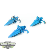 Aeldari - 3 Windriders - teilweise bemalt
