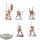 Aeldari - 5 Fire Dragons - teilweise bemalt