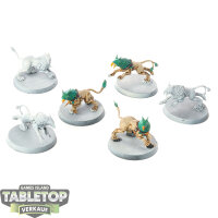 Stormcast Eternals - 6x Gryph-hounds - teilweise bemalt