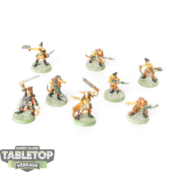 Necromunda - 8x Ratskin Renegades klassisch - bemalt
