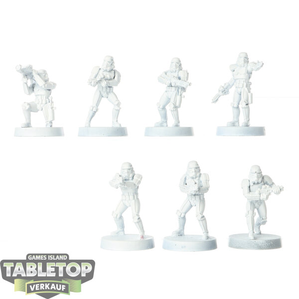 Galaktisches Imperium - 7x Stormtroopers klassisch - grundiert