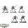 Adeptus Mechanicus - 5 x Sicarian Ruststalkers - bemalt