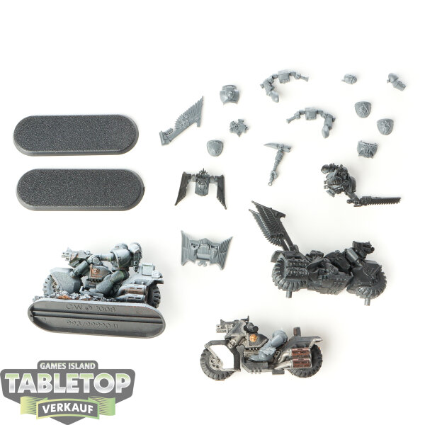 Dark Angels - 3 x Ravenwing Bike Squadron klassisch - teilweise gebaut