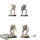 Necrons - 4 Flayed Ones classic - teilweise bemalt