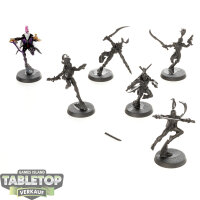 Aeldari - 6x Harlequin Troupe - teilweise bemalt