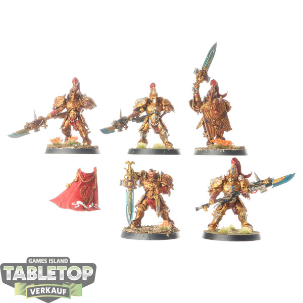 Adeptus Custodes - 5 Custodian Guard - teilweise bemalt