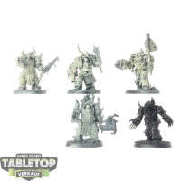 Death Guard - 5 Blightlord Terminators - teilweise bemalt