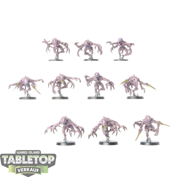 Tyraniden - 10 x Genestealers klassisch - bemalt