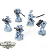 Space Wolves - 5 Grey Hunters klassisch - teilweise bemalt