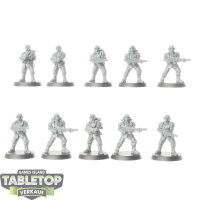 Astra Militarum - 10x Cadian Shock Troops - unbemalt