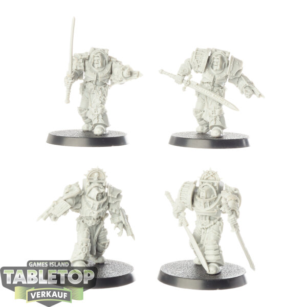 Horus Heresy - 4x Dark Angels Inner Circle Knights Cenobium - unbemalt