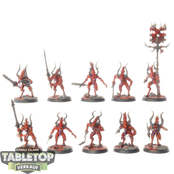 Blades of Khorne - 10x Bloodletters - teilweise bemalt
