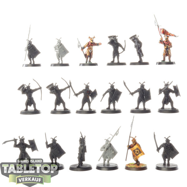 HdR Figuren - Gut - 18x Easterling Warriors - teilweise bemalt