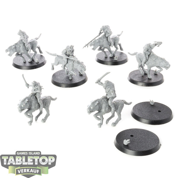 HdR Figuren - Böse - 6x Warg™ Riders - unbemalt