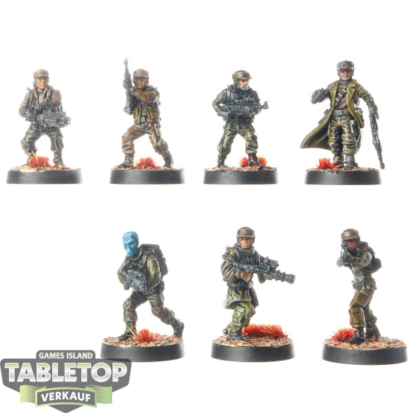 Rebellen - 7x Rebel Troopers klassisch - bemalt