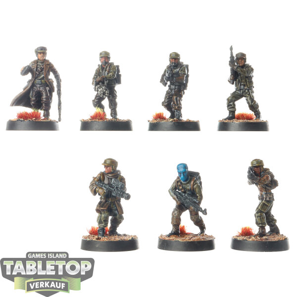 Rebellen - 7x Rebel Troopers klassisch - bemalt